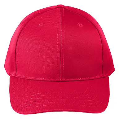 Big Accessories BX020SB Adult Structured Twill 6-P RED front view