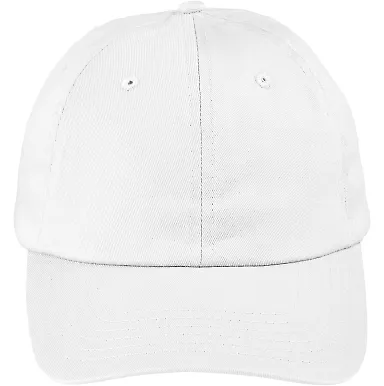 Big Accessories BX880SB Unstructured 6-Panel Cap WHITE front view