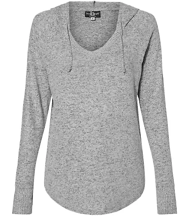 Boxercraft L07 Women's Cuddle Fleece V-Neck Hooded Oxford front view