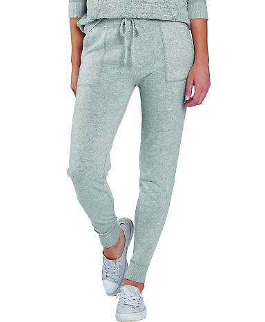 Boxercraft L09 Women's Cuddle Fleece Joggers in Oxford heather front view