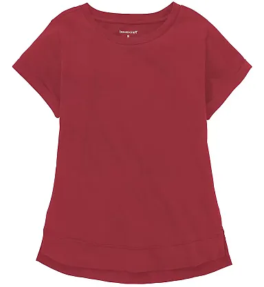 Boxercraft T57 Women's Vintage Cuff T-Shirt Crimson front view