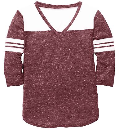 Boxercraft T36 Women's Glory Days T-Shirt in Maroon heather front view