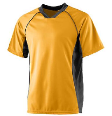 Augusta Sportswear 243 WICKING SOCCER SHIRT in Gold/ black front view