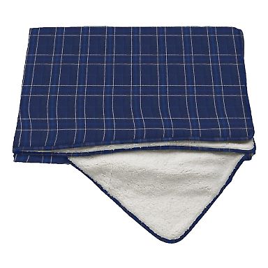 Boxercraft FQ01 Everest Blanket in Navy field day plaid front view