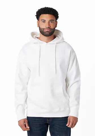 Cotton Heritage M2650 Heavyweight Hoodie in White front view