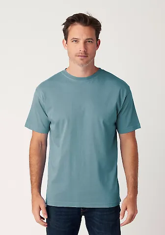 Cotton Heritage OU1690 Garment Dye Short Sleeve in Dusty teal front view