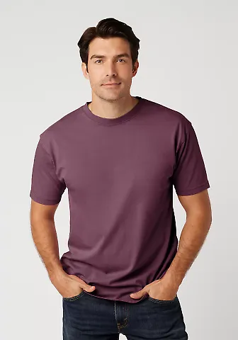 Cotton Heritage OU1690 Garment Dye Short Sleeve in Plum wine front view