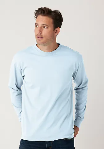 Cotton Heritage OU1964 Garment Dye Long Sleeve in Sky blue front view
