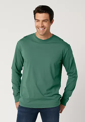 Cotton Heritage OU1964 Garment Dye Long Sleeve in Jade front view