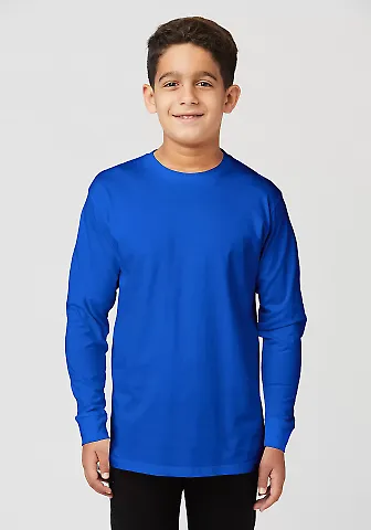 Cotton Heritage YC1146 Youth Long Sleeve Tee Team Royal front view