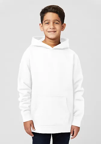 Cotton Heritage Y2550 Youth Pullover Fleece in White front view