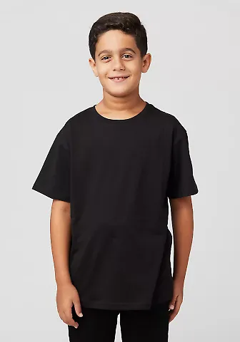 Cotton Heritage YC1046 Youth Short Sleeve Black front view