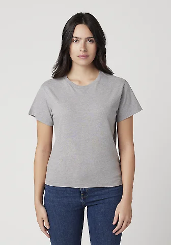Cotton Heritage OW1086 High-Waisted Crop Tee in Carbon grey front view