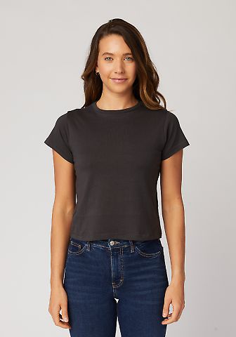 Cotton Heritage OW1086 High-Waisted Crop Tee Vintage Black