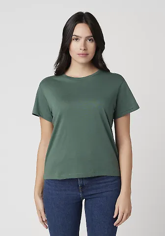 Cotton Heritage OW1086 High-Waisted Crop Tee in Pine front view