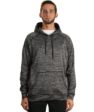 Burnside Clothing 8670 Performance Raglan Pullover Heather Charcoal front view
