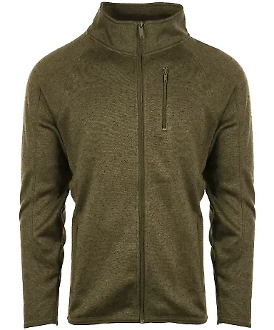 Burnside Clothing 3901 Sweater Knit Jacket in Military green front view