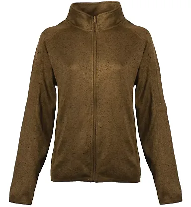 Burnside Clothing 5901 Women's Sweater Knit Jacket in Coyote front view
