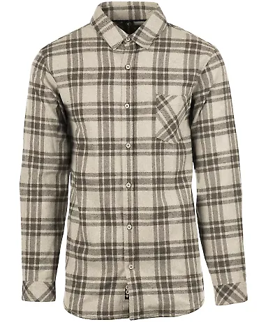 Burnside Clothing 8212 Open Pocket Long Sleeve Fla in Grey/ steel front view