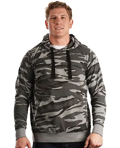Burnside Clothing 8605 Enzyme-Washed French Terry  Black Camo front view