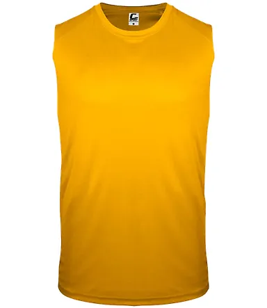 C2 Sport 5230 Youth Sleeveless T-Shirt Gold front view