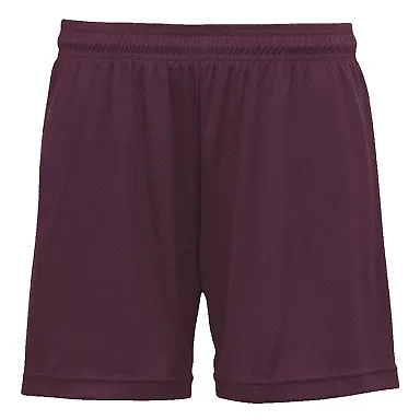 C2 Sport 5116 Women's Mesh Shorts Maroon front view