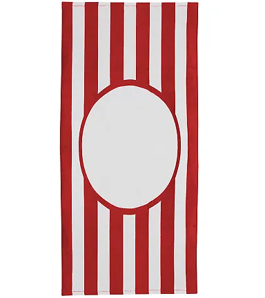 Carmel Towel Company C3060ST Striped Beach Towel Red front view