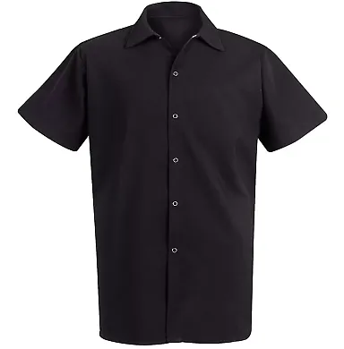 Chef Designs 5035 100% Spun Polyester Cook Shirt Black front view