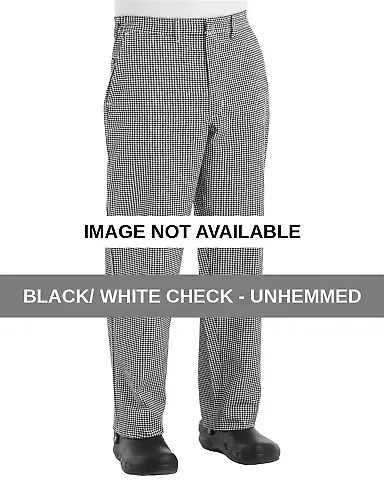 Chef Designs 2020EXT Cook Pants Extended Sizes Black/ White Check - Unhemmed front view