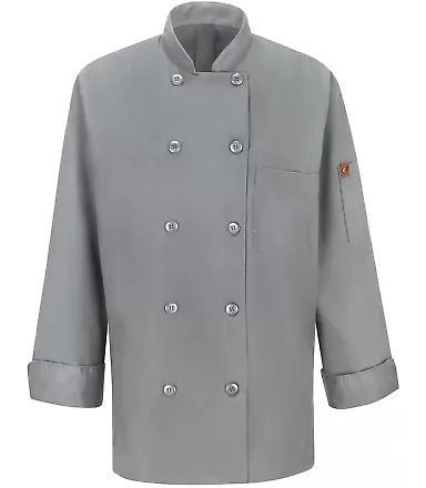 Chef Designs 041X Women's Mimix™ Chef Coat with in Grey front view