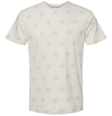 Code V 3929 Star Print Tee Natural Heather Star front view