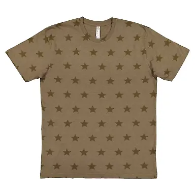 Code V 3929 Star Print Tee Military Green Star front view