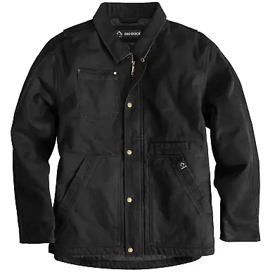 DRI DUCK 5091T Rambler Boulder Cloth Jacket Tall S Black front view