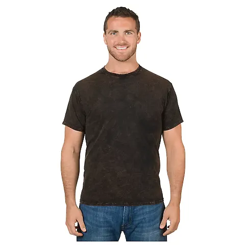 Fruit of the Loom 3930MW Mineral Wash T-Shirt Mineral Black front view