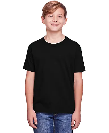 Fruit of the Loom IC47BR Youth Iconic T-Shirt Black Ink front view