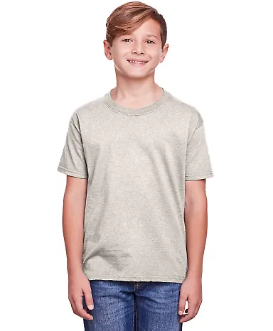 Fruit of the Loom IC47BR Youth Iconic T-Shirt Oatmeal Heather front view