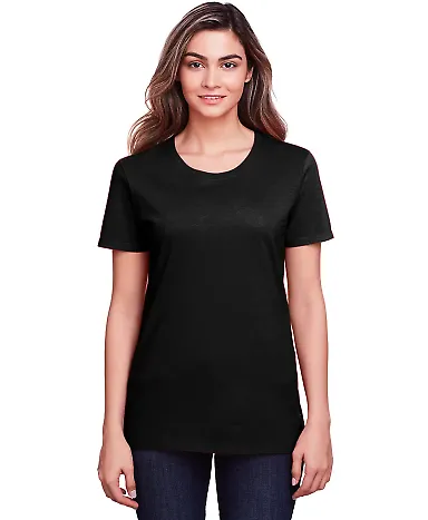 Fruit of the Loom IC47WR Women's Iconic T-Shirt Black Ink front view