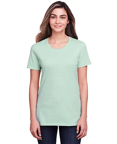 Fruit of the Loom IC47WR Women's Iconic T-Shirt Mint To Be Heather front view
