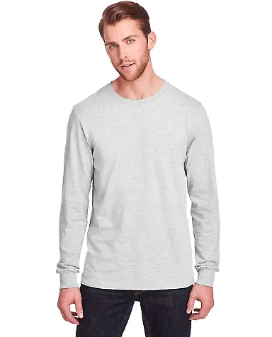 Fruit of the Loom IC47LSR Unisex Iconic Long Sleev Oatmeal Heather front view
