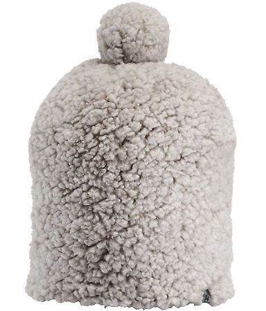 J America 5006 Epic Sherpa Knit Beanie Oatmeal Heather front view