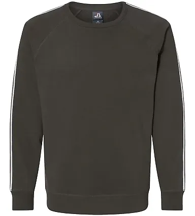 J America 8641 Rival Fleece Crewneck Sweatshirt Black front view