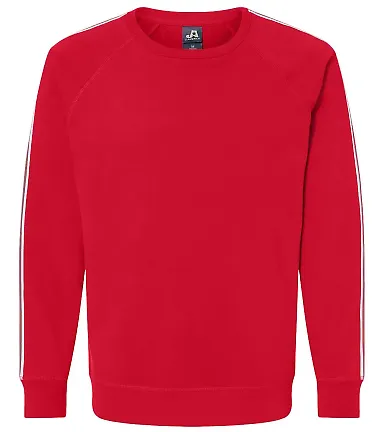 J America 8641 Rival Fleece Crewneck Sweatshirt Red front view