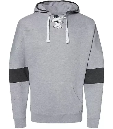 J America 8832 Sport Lace Colorblocked Fleece Hood Oxford front view