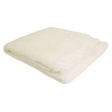 Liberty Bags 8707 Micro Coral Fleece Blanket in Cream front view