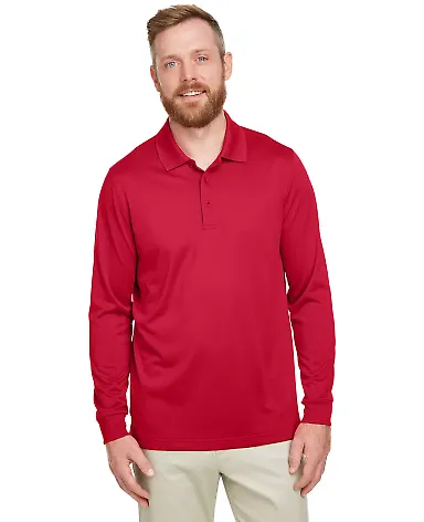 Harriton M348LT Men's Tall Advantage Long Sleeve S RED front view