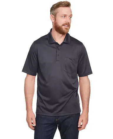 Harriton M348P Men's Advantage Snag Protection Plu DARK CHARCOAL front view