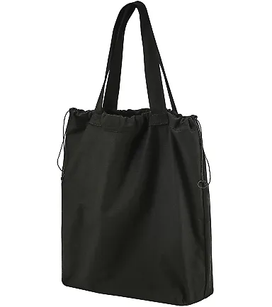 BAGedge BE087 Drawstring Tote in Black front view