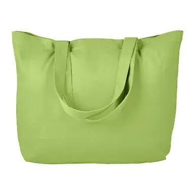 BAGedge BE102 Cotton Twill Horizontal Shopper in Lime front view