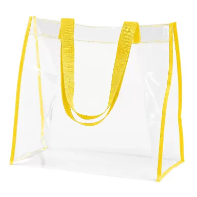 BAGedge BE252 Clear PVC Tote in Yellow front view