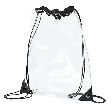 BAGedge BE253 PVC Cinch Sack in Black front view